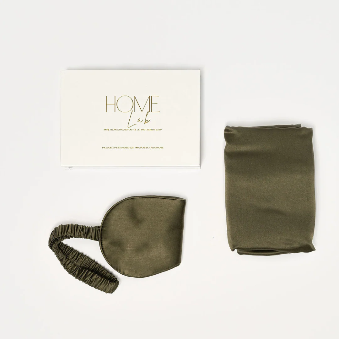 100% Pure Silk Gift Set- Olive - Image 4