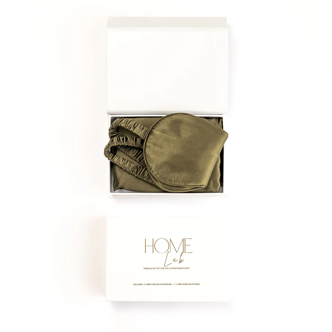 100% Pure Silk Gift Set- Olive - Image 5