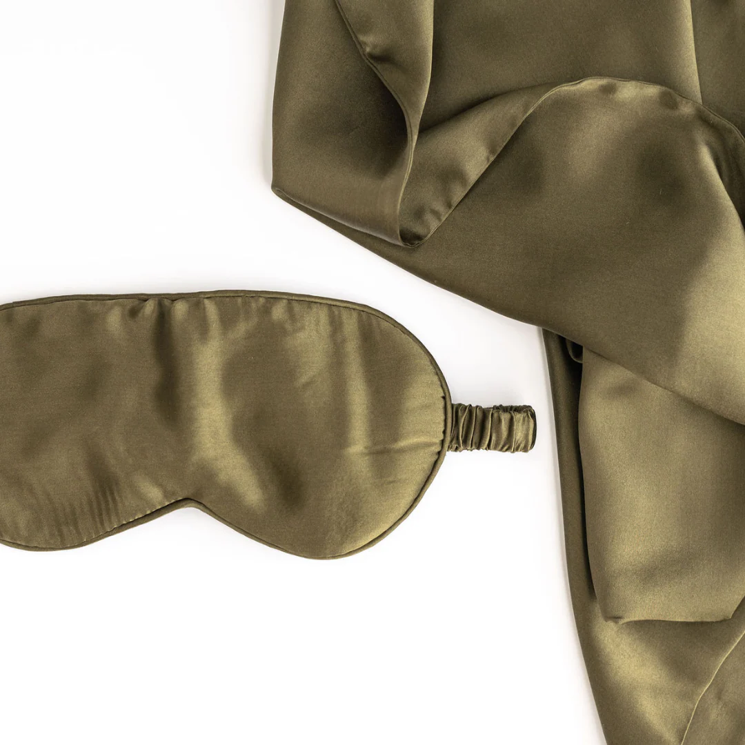 100% Pure Silk Gift Set- Olive - Image 8