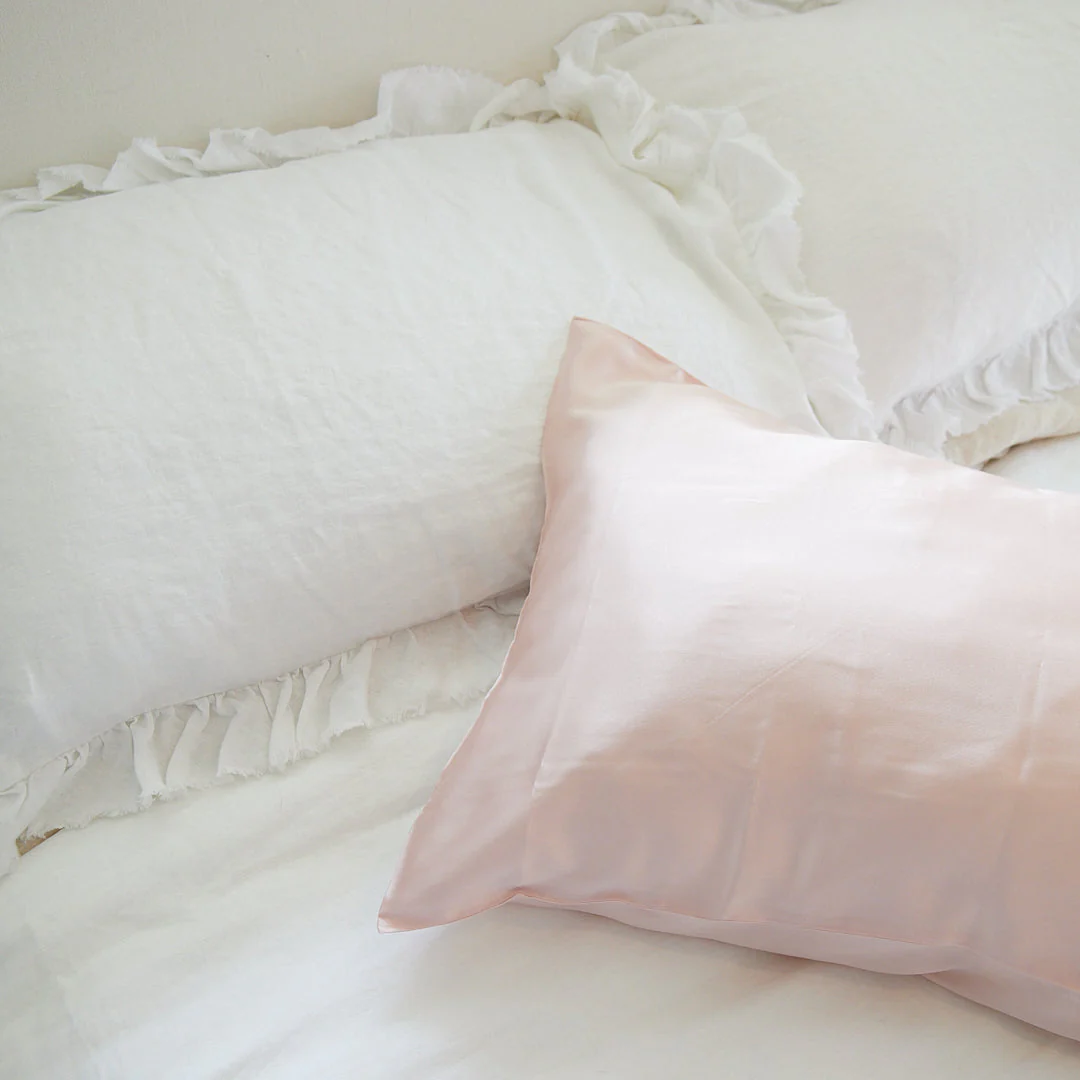 100% Pure Silk Pillowcase - Blush - Image 3