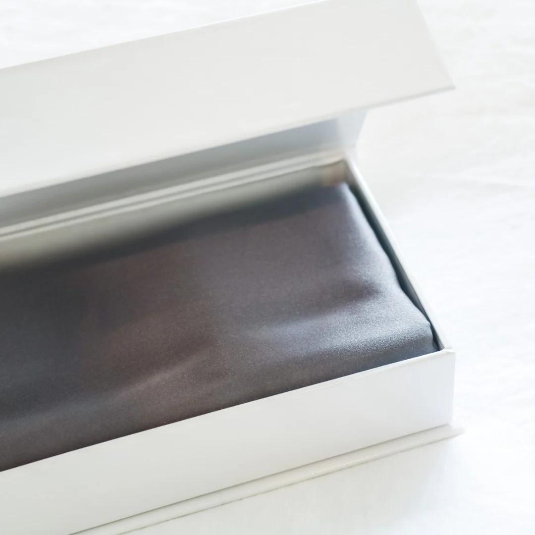 100% Pure Silk Pillowcase - Charcoal - Image 4