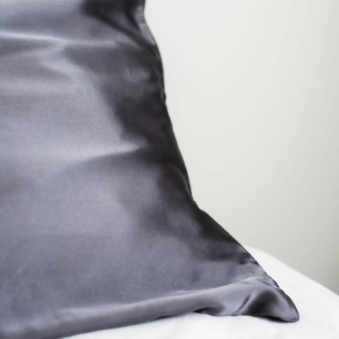 100% Pure Silk Pillowcase - Charcoal - Image 6