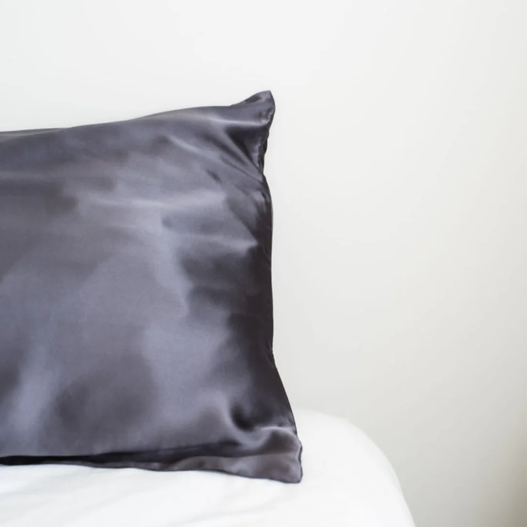100% Pure Silk Pillowcase - Charcoal - Image 9