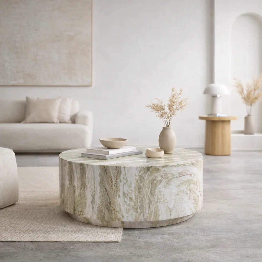 Strata Coffee Table- Cool Marble - Image 2