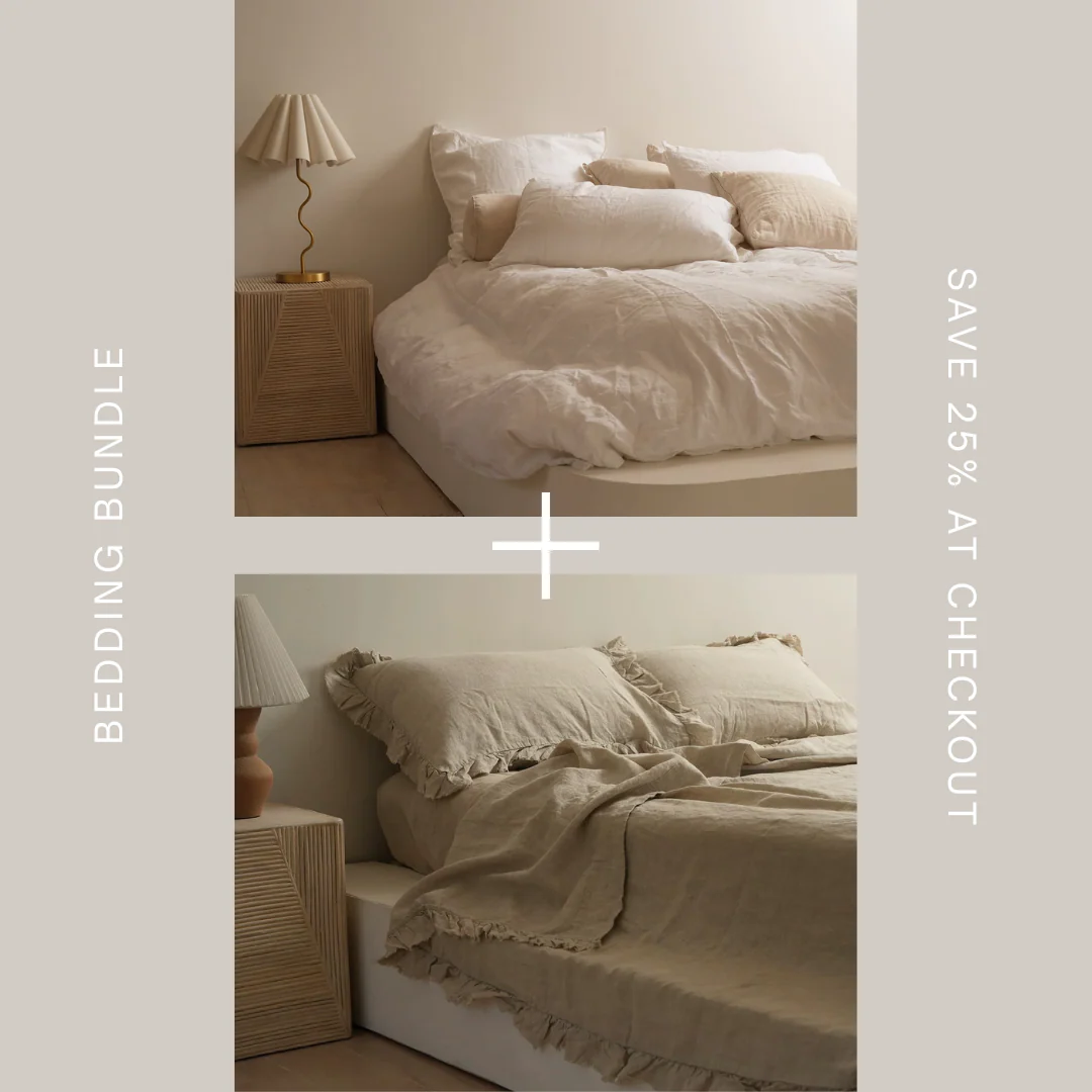 White and Oat Ruffle Bundle